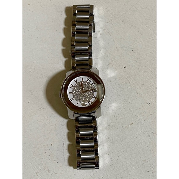 Movado Accessories - Movado Bold Silver Stainless Steel Crystal Pave Roman Numeral Watch